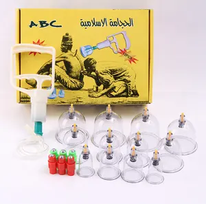 Prezzo di fabbrica Hijama coppettazione Set di 12 pezzi Set sottovuoto Set di coppettazione in plastica attrezzature di medicina tradizionale cinese