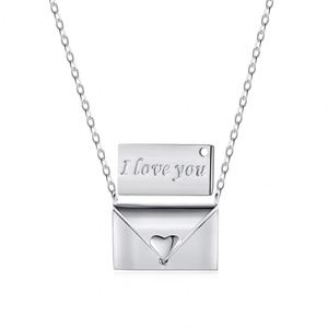 Dylam New Arrival Personalized <b>Name</b> Necklace 18K Gold Plated Silver 925 <b>Chain</b> Necklace Love Letter Envelope Pendant Necklace - Product Image 1