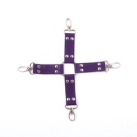 Jouets sexuels pour adultes, harnais de bondage en cuir BDSM avec boucles à verrouillage croisé, menottes pour les mains et les pieds, accessoires d'entraînement SM, OEM ODM