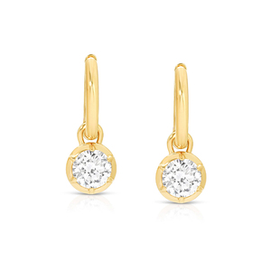 LYBURCHI 925 Sterling Silver 18K <strong>Gold</strong> Plated Minimalist Bezel CZ <strong>Dangle</strong> Hoop <strong>Earrings</strong> 2026 New Arrival Fine Jewelry Wholesale - Product Image 5