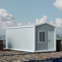 Casa Contenedor Prefabricada de Madera/Acero de 20 pies/40 pies para Oficinas y Comedores al Aire Libre con Techos Puntiagudos y Garantía