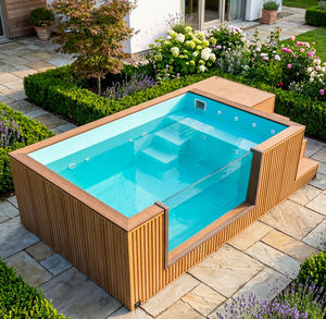 Piscine extérieure pour spa, petite piscine en fibre de verre, piscine enterrée, piscine hors sol avec structure en conteneur - Product Image 1