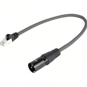Câble numérique DMX XLR 3p M vers RJ45 30cm gris foncé - Product Image 3