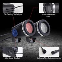 Lumière laser LED à commande à distance sans fil longue portée, commande par interrupteur à bascule RF et application, lumière laser LED RGB+W avec antenne pour VTT, UTV