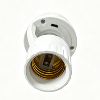 Support de lampe à détecteur de mouvement PIR E27 360° °   Détecteur de mouvement avec capteur de temps et de lumière réglables, portée 6m, AC110-240V, charge maximale 60W