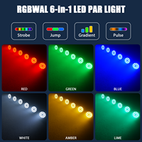 180W 18 LED RGBWAL 6IN1 Par lumière de scène effet stroboscopique DMX512 contrôle du son LED Par lumière pour DJ Disco Bar événement Club