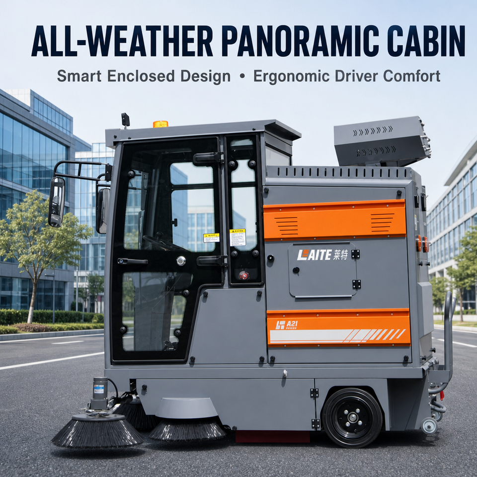 Side Mount Graphics Card Heavy Duty Truck Mounted Electric Sweeper Machine EPTO Mechanical Road ...