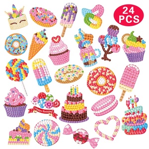 Autocollants de peinture diamant DIY, série animaux de dessin animé, famille de dinosaures, porte-clés, cadeaux 5D pour enfants, kit d'art à peindre, artisanat - Product Image 2