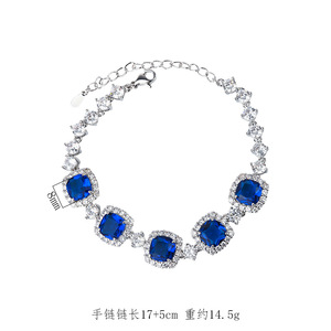 high-end Jewelry European and American Retro Artificial Color Treasure Light Luxury Full Diamond <b>Bracelet</b> <b>Bracelet</b> - Product Image 5