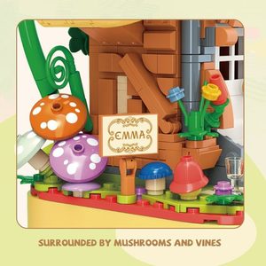 <span class=keywords><strong>EMMA</strong></span> Blocs de construction en plastique en forme de <span class=keywords><strong>maison</strong></span> champignon, ensemble de blocs de construction, jouet de construction - Product Image 5
