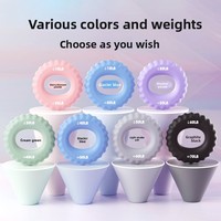 Anneau de préhension en silicone à double résistance personnalisé pour l'exercice des bras, la rééducation de la force des cinq doigts et l'entraînement à la flexibilité – Bleu Rose