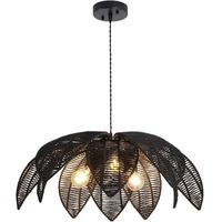 Lustre Bohème Rustique Transfrontalier à LED, Finition Dorée, Forme Fleur, Idéal pour Salle à Manger et Îlot de Cuisine