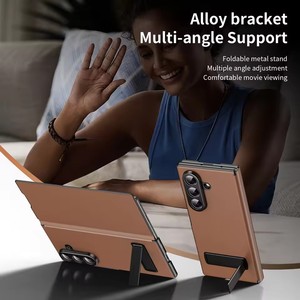 Étui de téléphone à rabat pliant de support Invisible de luxe pour Samsung Galaxy <span class=keywords><strong>Z</strong></span> Fold 7 5 4 3 6 Protection d'objectif Anti <span class=keywords><strong>Dall</strong></span> couverture de téléphone - Product Image 4