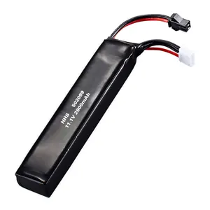 צעצוע מים אקדח סוללת ליתיום 7.4V 11.1V 2800mAH 2000mAH ליתיום סוללה 502099 30C פריקה SM שחור תקע ליתיום סוללה