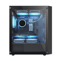 Hot Selling Gamer Desk PC Case ATX Computer Case Tempered Glass Supports Back Plugged Motherboards Gaming Computer Cases Towers