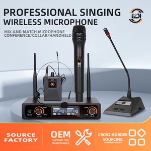 Беспроводной динамический микрофон AIDI Dual Professional UHF 2.4G с разъемом XLR для домашнего караоке и конференций - Product Image 2