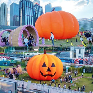 Citrouille gonflable géante grandes citrouilles artificielles déco décorations 2023 avec souffleur sauter disfraz de halloween jouets en plein air - Product Image 2