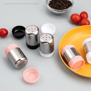 Botellas de condimentos de acero inoxidable, 4 piezas, condimentos sólidos ligeros para cocina y cocina al aire libre - Product Image 1
