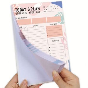 Bloc de Notas Personalizado con Hojas Sueltas para Listas de Tareas, Planificador Diario sin Líneas, Bloc de Notas y Listas de Verificación con Hojas Desprendibles - Product Image 1