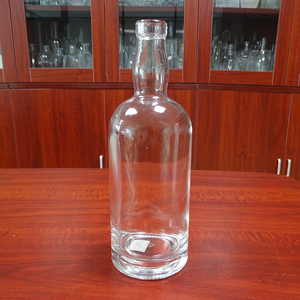 Bottiglie di Vetro Soffiate a Macchina Rotonde da 750ml 75cl 25oz Trasparenti per Vino Liquore Whisky Stile <span class=keywords><strong>Old</strong></span> Fashioned con Coperchio - Product Image 5