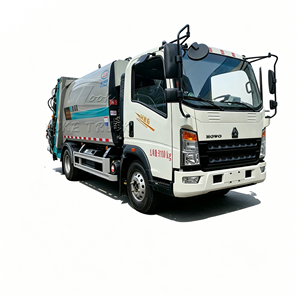 SINOTRUK HOWO 8 Cubic Meter Compression Garbage Truck Lorry with Sewage Tank Hydraulic Bin Lifter City Rubbish Collection Truck - Product Image 1