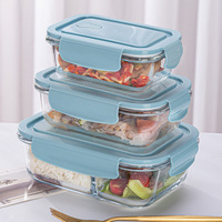 Boîte Repas Rectangulaire en Verre Borosilicate 410 ml Personnalisable avec Couvercle en Plastique et Fonction Chauffante – Vente en Gros