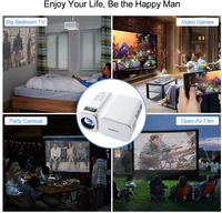 Mini projecteur Portable Wifi, LED, Portable, écran LCD, cinéma vidéo, cadeau pour enfants, lumens