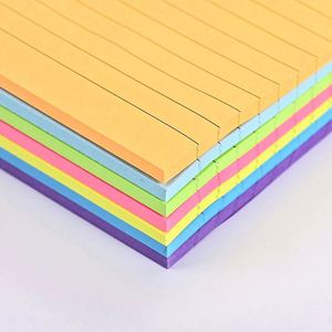 In-Stock Yellow Self-Adhesive <b>Note</b> Stickers Cute Line Design Student-Friendly 50 Sheets Customizable Memo Pad - Product Image 1