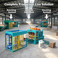 Machine automatique hydraulique durable QT10-15 pour la fabrication de blocs creux en béton avec PLC et moteur pour des projets de construction durables