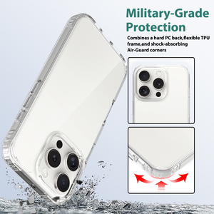 <span class=keywords><strong>Hot</strong></span> bán pha lê trong suốt cứng Acrylic TPU trường hợp điện thoại chống sốc chống xước rõ ràng bìa cho iPhone 16 16pro 16pro Max - Product Image 3