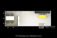 Stand d'exposition modulaire en aluminium SEG de grande taille 10x30 pieds, stand d'exposition multi-panneaux en tissu