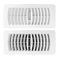 Grille d'aération en plastique de 3x10 pouces avec amortisseur Grille de ventilation HVAC Débit d'air réglable facilement