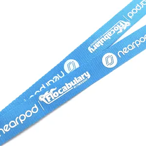 Bestom Eco-Friendly RPET 16mm Personalized Teacher Lanyards With Plastic Hook Card Holder Metal Dector Friendly