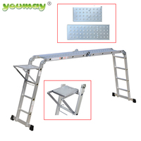 Échelle aluminium Vente en gros Échelle télescopique pliable en aluminium de haute qualité Échelle à chevrons polyvalente