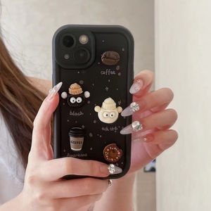 Cá Nhân 3D Cốc Cà Phê Silicone Gấu Điện Thoại Di Động Trường Hợp Đối Với iPhone 16 15 14 13 12 11 Pro Max - Product Image 4