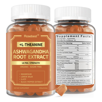 Rosebest OEM Private Label Vegan 2000mg Ashwagandha Root Extract Gummy Supplements with Magnesium and 5-HTP for Men and Women