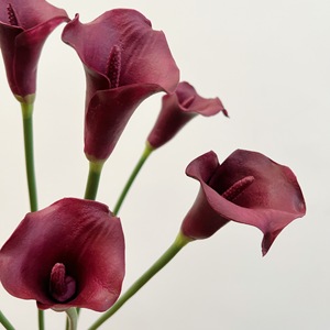 Lirio de Cala Artificial W-A0205, Tulipán de Cala Artificial de PU de una Sola Cara, Tacto Realista, para Diseño Artístico y Decoración de Bodas - Product Image 1
