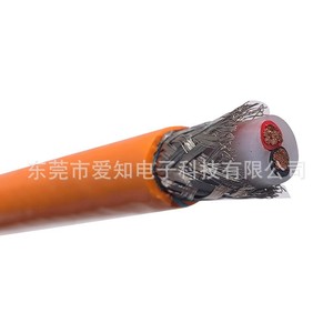 Ev Car 2 Core 4mm <b>Silicone</b> <b>Rubber</b> Cable Shielded Orange Copper Wire 600V Auto Use - Product Image 1