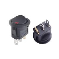 Interrupteur à bascule rond 12V 3 broches pour cafetière, bateau et voiture - Mini interrupteur à bascule LED