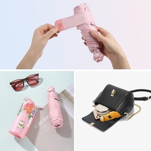 Ô Mini Nhỏ Có Tay Cầm Chân Mèo, Ô Mini Du Lịch Ô Gấp Gọn, Chống Nước Và Chống Gió - Product Image 3