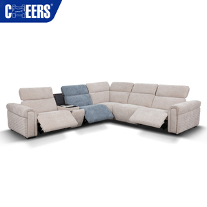 MANWAH CHEERS Ensemble de canapés modulaires inclinables en tissu, design moderne et élégant, pour salon de luxe, extensible, en bois - Product Image 4