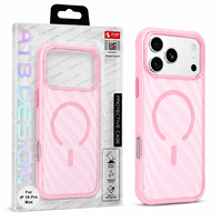 Coque de téléphone personnalisée ATB pour fille, rose givré, ondulée, pour iPhone 18 Pro Max, translucide, mate, TPU, PC, bouton métallique, coque de téléphone portable