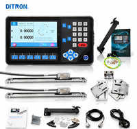 Kit Retrofit DRO 2-Axis Lengkap D80 Layar LCD Digital 7" dengan Encoder Magnetik untuk Mesin Frais dan Bubut OEM