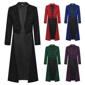 מעיל סטימפאנק רטרו לגברים בסגנון גותי ויקטוריאני, מעיל טוקסידו, תחפושת קוספליי מימי הביניים להופעות במה - Product Image 1