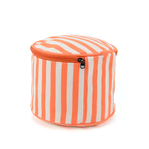 Bolsa <span class=keywords><strong>de</strong></span> <span class=keywords><strong>Maquillaje</strong></span> <span class=keywords><strong>de</strong></span> Lona con Cierre, Personalizada con Logotipo, Colorida, con Rayas Rojas, para Cosméticos, Artículos <span class=keywords><strong>de</strong></span> Aseo, para Viajes y Uso Diario - Product Image 5