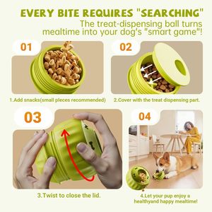Juguetes Interactivos de Plástico Verde para Perros, Rompecabezas para Masticar, Juguetes de Alimentación de Alta Calidad - Product Image 5