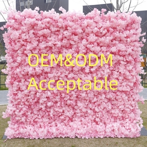 Musim bunga mawar merah tua Dinding 3D 5D latar belakang menyesuaikan kain bunga dinding untuk pernikahan acara dekorasi panggung - Product Image 6