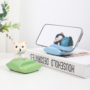 ROOGO - Soporte para Teléfono con Forma de <span class=keywords><strong>Cachorro</strong></span>, Adorno de Escritorio, Soporte para Celular con Diseño de Animales, para Oficina, Decoración de <span class=keywords><strong>Sala</strong></span> de Estudio, Regalo - Product Image 1