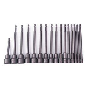 S2 Magnetic Allen Hex <strong>Socket</strong> H5 6 7 8 9 10 11 12 13 14 15 16 17 18 19mm Nut Screwdriver Bits 1/4 Shank 42 65 100 150 200mm - Product Image 1