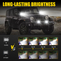 Barre lumineuse de travail LED de 4 pouces 18W, faisceau spot, cube, éclairage tout-terrain, éclairage spot et large pour camion 4x4, voiture, SUV, VTT, UTE